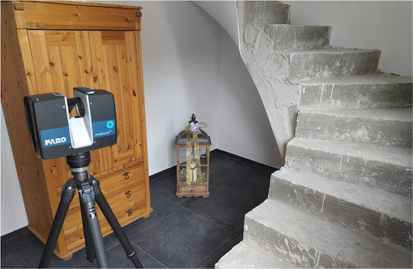 3D Laseraufmass Betontreppe