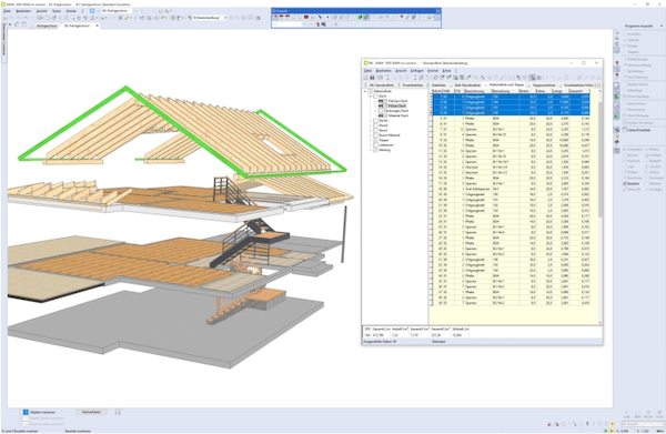 3D Planung Konstruktion Materialliste SEMA
