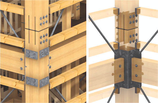 Detail Konstruktion Holz Stahl