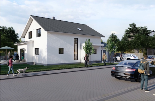 Einfamilienhaus visualisert Lumion