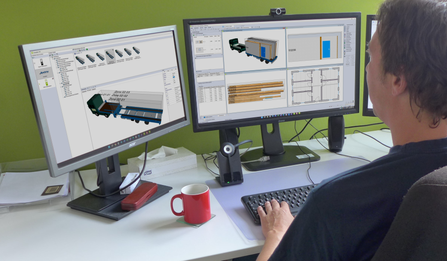 Verladeplanung im SEMA Auwärter Pritschen und Hänger